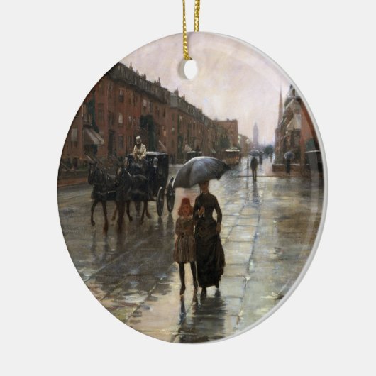 Rainy Day, Boston, Frederick Childe Hassam Keramik Ornament (Links)
