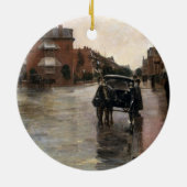 Rainy Day, Boston, Frederick Childe Hassam Keramik Ornament (Hinten)