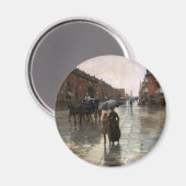 Rainy Day, Boston, Frederick Childe Hassam Magnet (Vorderseite/Rückseite)