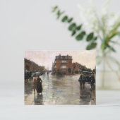 Rainy Day, Boston, Frederick Childe Hassam Postkarte (Stehend Vorderseite)