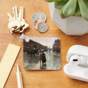 Rainy Day, Boston, Frederick Childe Hassam Schlüsselanhänger