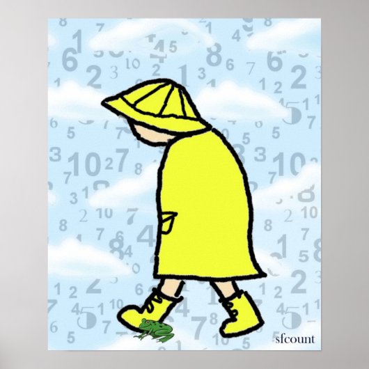 Rainy Day Boy Print Poster (Vorne)