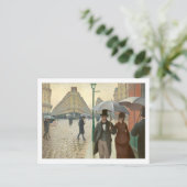 Rainy Day by Caillebotte Postkarte (Stehend Vorderseite)