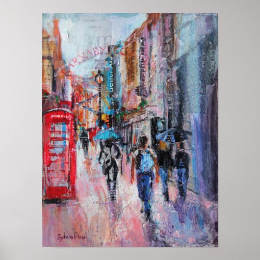 Rainy Day Carnaby Street Poster (Vorne)