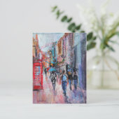 Rainy Day Carnaby Street Postkarte (Stehend Vorderseite)