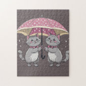 Rainy Day Cat Friends Puzzle (Vertikal)