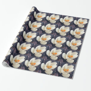 Rainy Day Crocus Blume Geschenkpapier