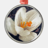 Rainy Day Crocus Blume Ornament Aus Metall (Vorne)