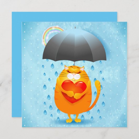 Rainy Day Einladung (Vorne/Hinten)