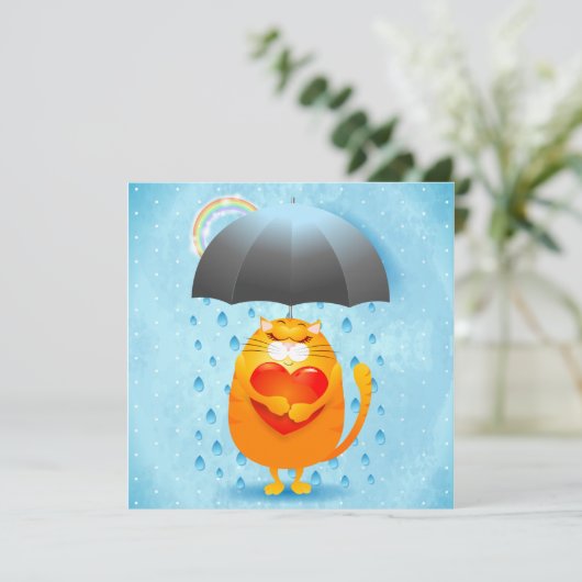 Rainy Day Einladung (Stehend Vorderseite)