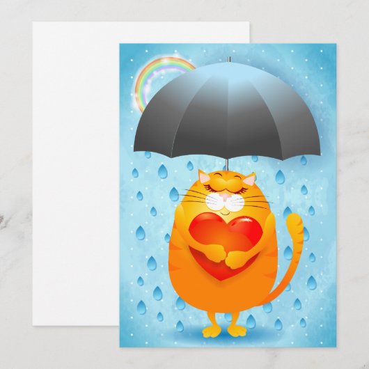 Rainy Day Feiertagskarte (Vorne/Hinten)