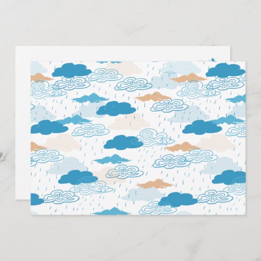 Rainy Day Feiertagskarte (Vorne/Hinten)