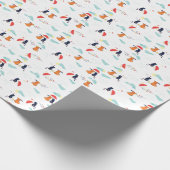 Rainy Day Friends: Cat Dog Vintag Geschenkpapier (Ecke)