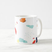 Rainy Day Friends: Cat Dog Vintag Kaffeetasse (VorderseiteRechts)