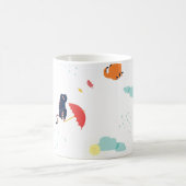 Rainy Day Friends: Cat Dog Vintag Kaffeetasse (Mittel)