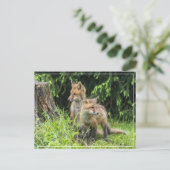 Rainy Day Friends Postkarte (Stehend Vorderseite)