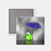 Rainy Day Frog Magnet (Vorderseite/Rückseite)