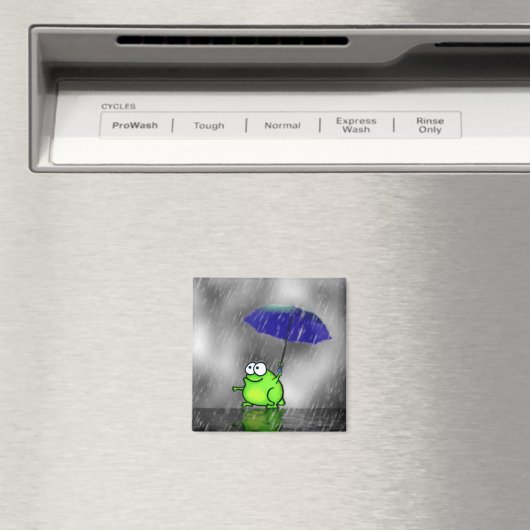Rainy Day Frog Magnet (In Situ (Geschirrspüler))