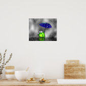 Rainy Day Frosch Print Poster (Küche)