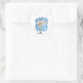 Rainy Day Fund Quadratischer Aufkleber (Tasche)