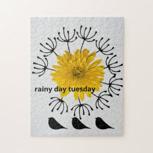 Rainy Day Garden Foto Art Jigsaw Puzzle