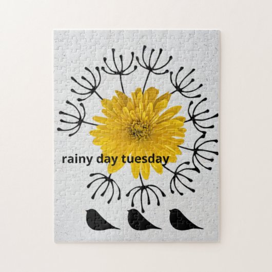 Rainy Day Garden Foto Art Jigsaw Puzzle (Vertikal)