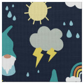 Rainy Day Gnomes Rainbow Kids Stoff (Nahaufnahme)