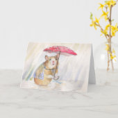 Rainy Day- Go Away von Christina Siravo Karte (Gelbe Blume)