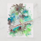 Rainy Day Hummingbird Postkarte (Vorderseite)