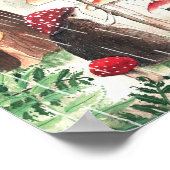 Rainy Day Igel und Toadstool Illustration Poster (Ecke)