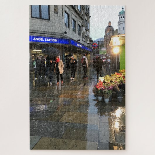 Rainy Day in Angel Islington North London Großbrit Puzzle (Vertikal)