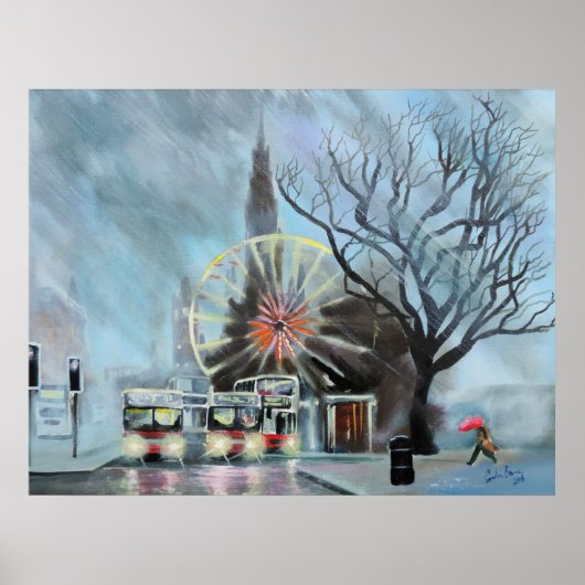 Rainy Day in Edinburgh Poster (Vorne)
