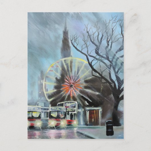 Rainy Day in Edinburgh Postkarte (Vorderseite)