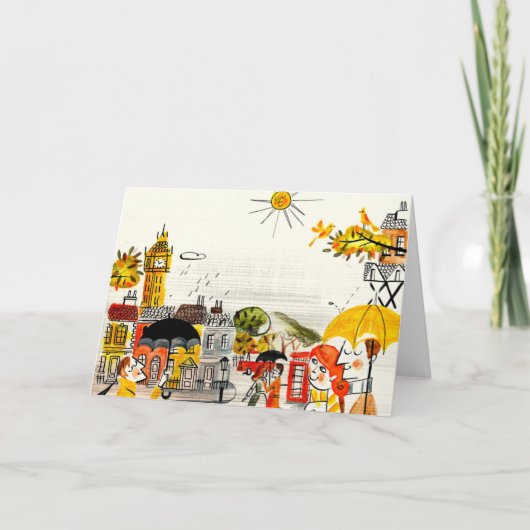 Rainy Day in London Karte (Vorderseite)