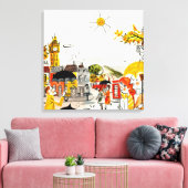 Rainy Day in London Leinwanddruck (Insitu (Wohnzimmer))