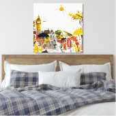 Rainy Day in London Leinwanddruck (Insitu (Schlafzimmer))