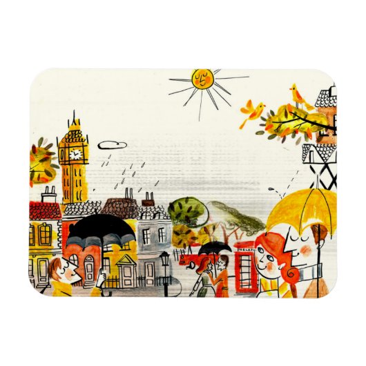 Rainy Day in London Magnet (Horizontal)