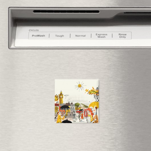 Rainy Day in London Magnet (In Situ (Geschirrspüler))