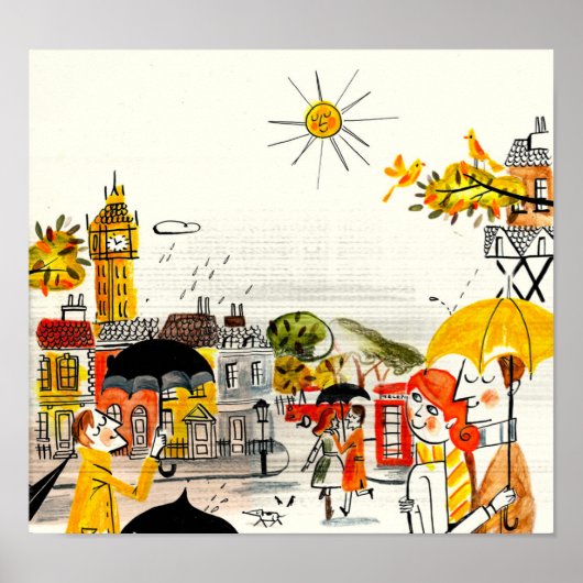 Rainy Day in London Poster (Vorne)