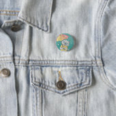 Rainy Day: Katze & Regenschirm-Illustration Button (Beispiel)