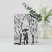 Rainy Day kisses Postkarte (Stehend Vorderseite)