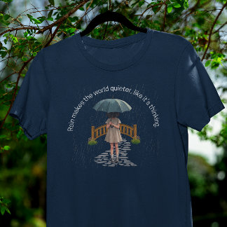 Rainy Day Little Girl T-Shirt