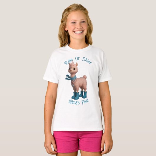 Rainy Day Llama T-Shirt (Vorne ganz)