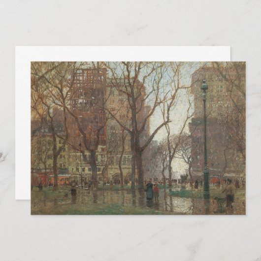 Rainy Day, Madison Square, New York, Paul Cornoyer (Vorne/Hinten)
