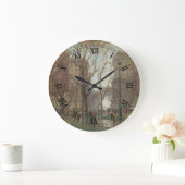 Rainy Day, Madison Square, New York, Paul Cornoyer Große Wanduhr (Zuhause)