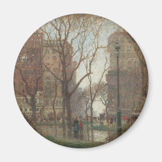 Rainy Day, Madison Square, New York, Paul Cornoyer Magnet (Vorne)