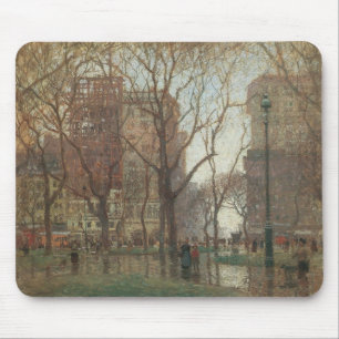 Rainy Day, Madison Square, New York, Paul Cornoyer Mousepad