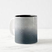 Rainy Day Mood Gray Raindrops Print Tasse (Vorderseite Links)
