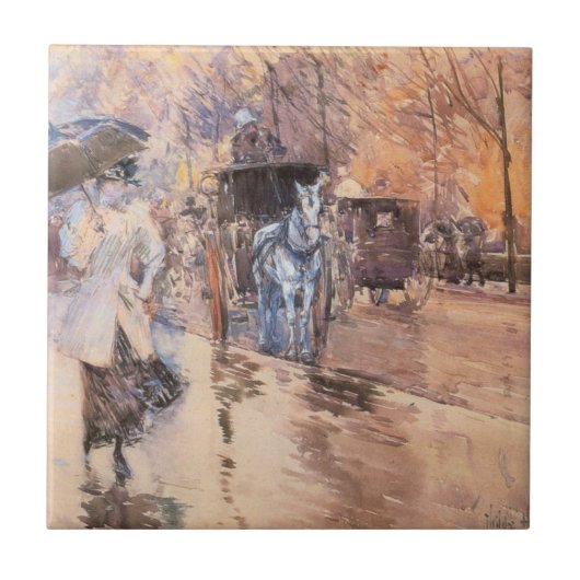 Rainy Day on Fifth Avenue (New York City) Fliese (Vorderseite)