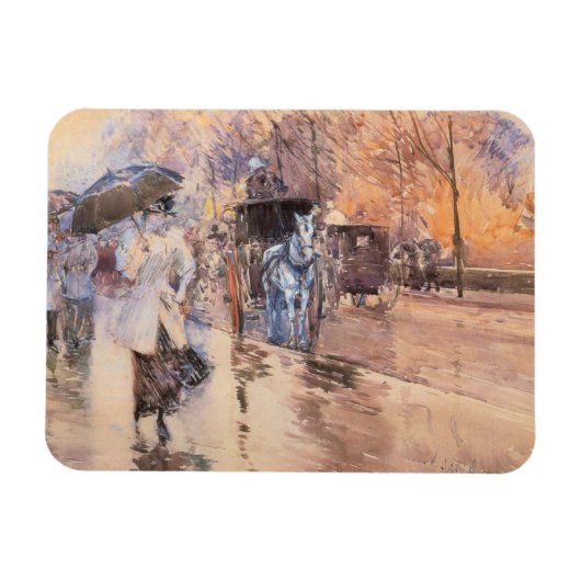 Rainy Day on Fifth Avenue (New York City) Magnet (Horizontal)